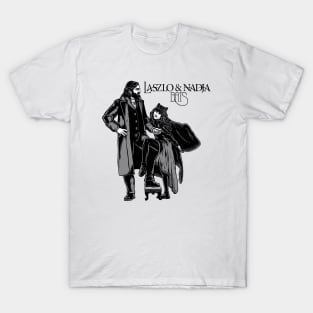 LASZLO AND NADJA BATS BLACK WHITE T-Shirt